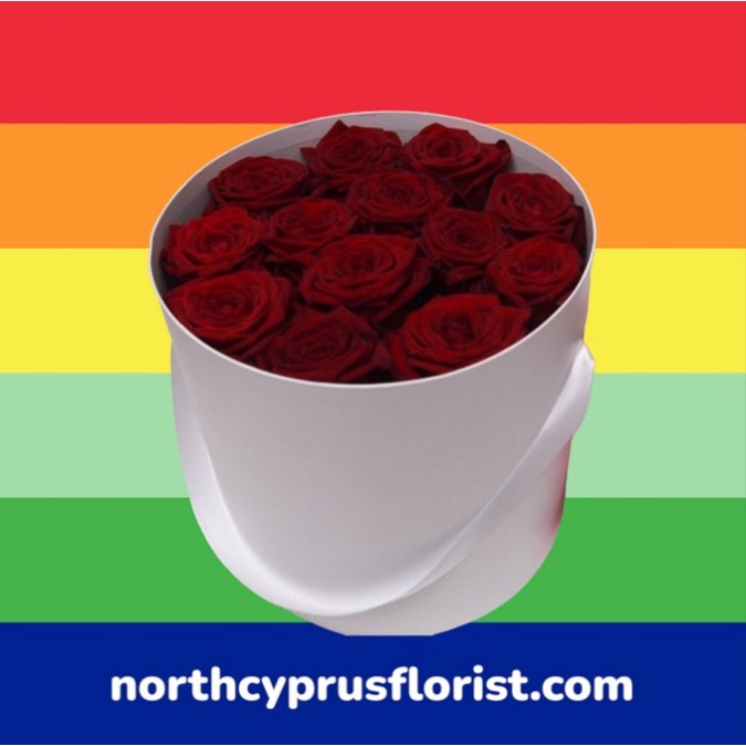 13 Red Roses in a Box