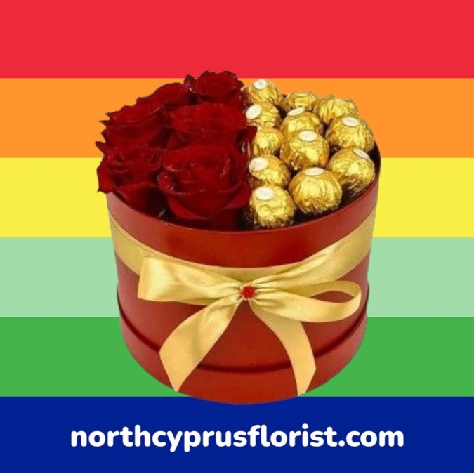 6 Roses and 13 Chocolates in a Box